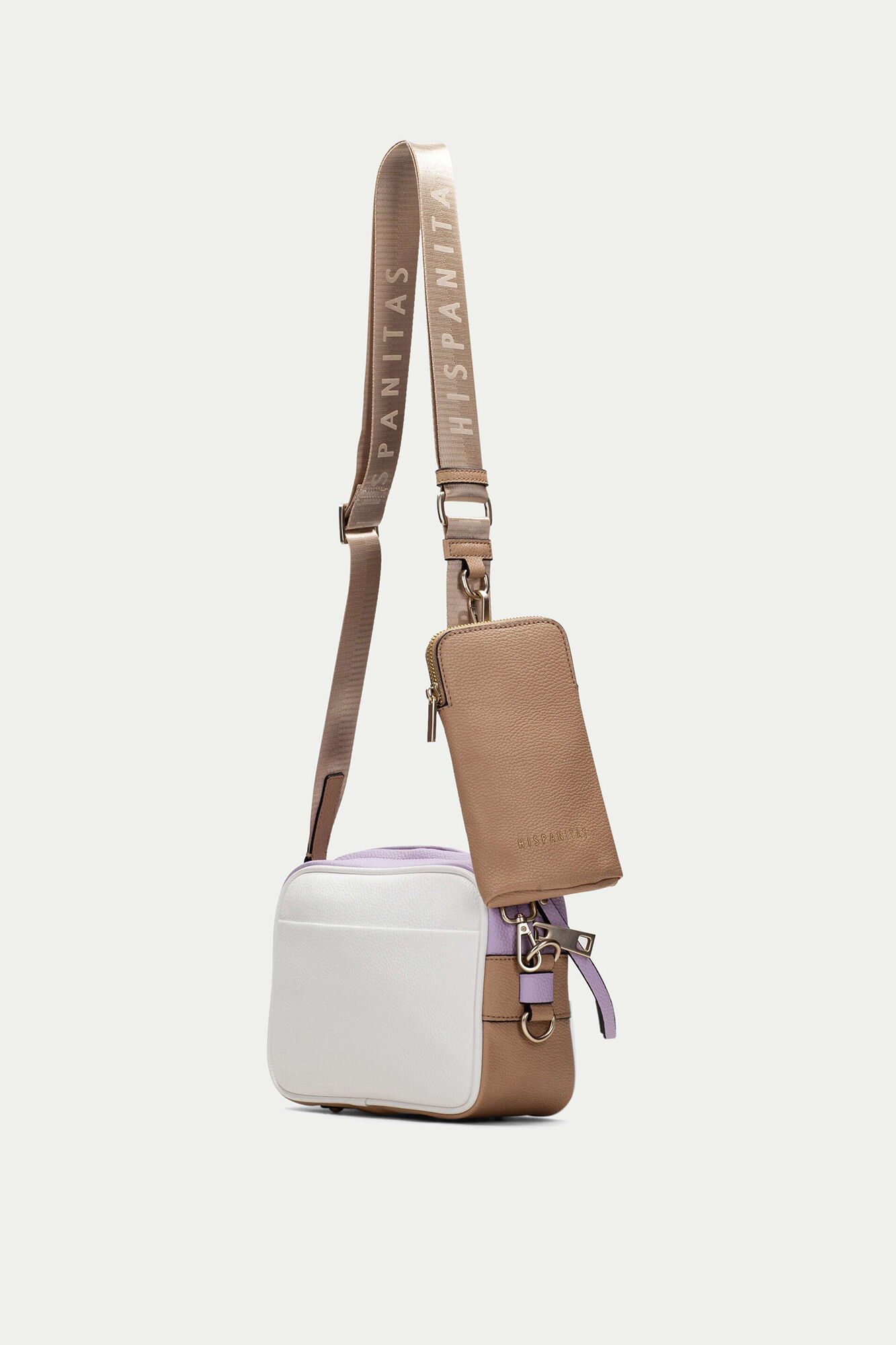 Bolsa quadrada com fecho de correr - Multicolorida