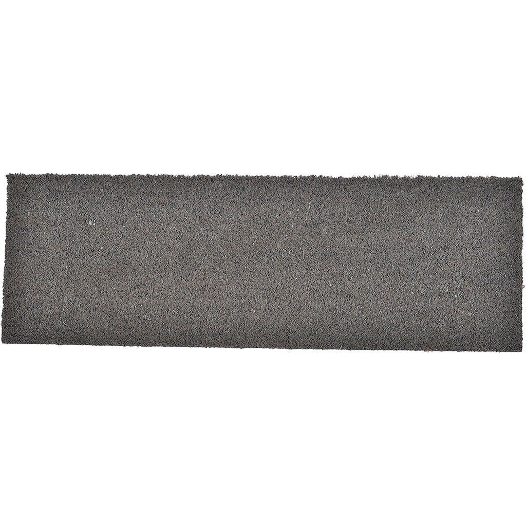 Tapis rectangulaire en coco gris uni 25x75cm