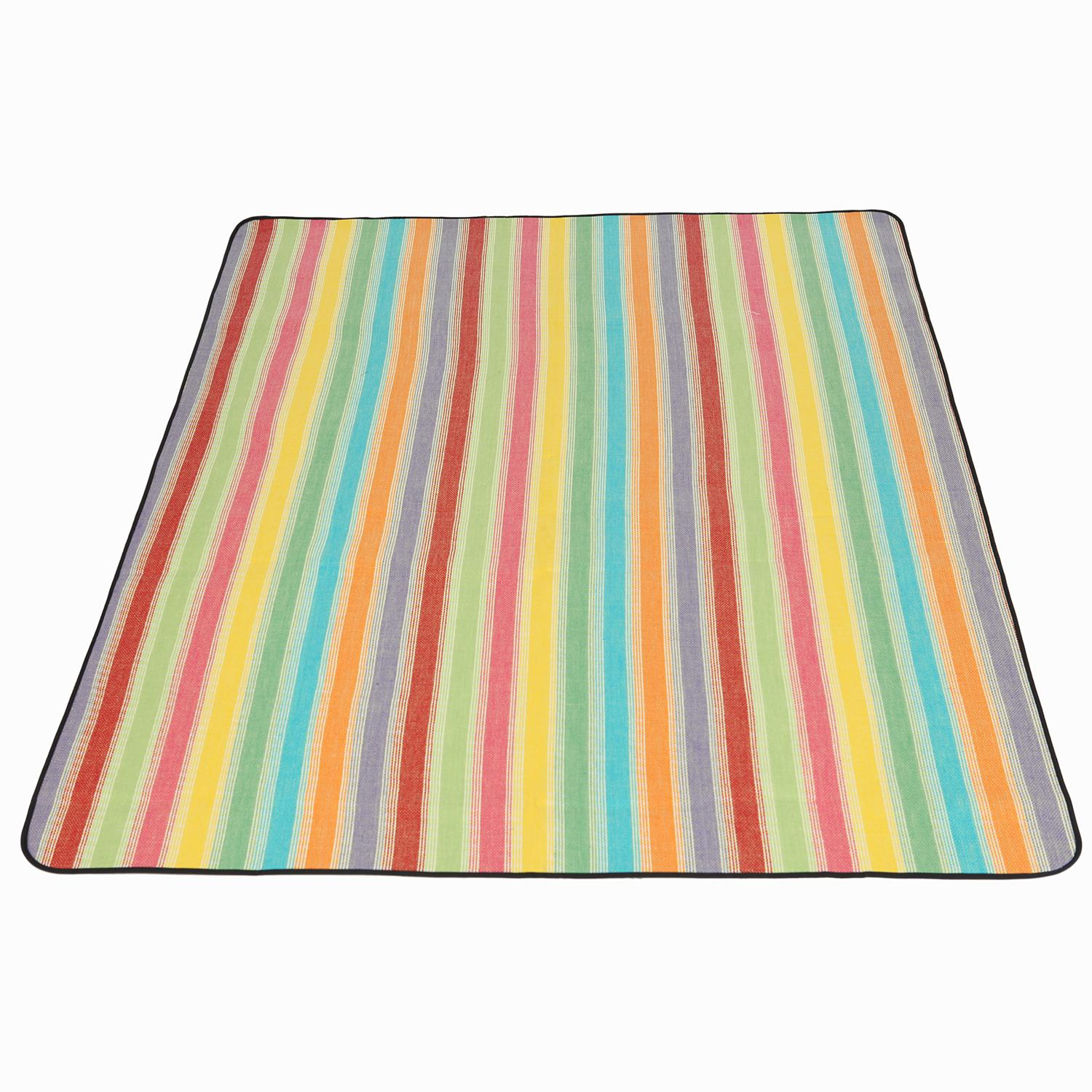 (200x300cm) 6mm Dicke Picknick Decke Outdoor Matte Gestreift - Bunt