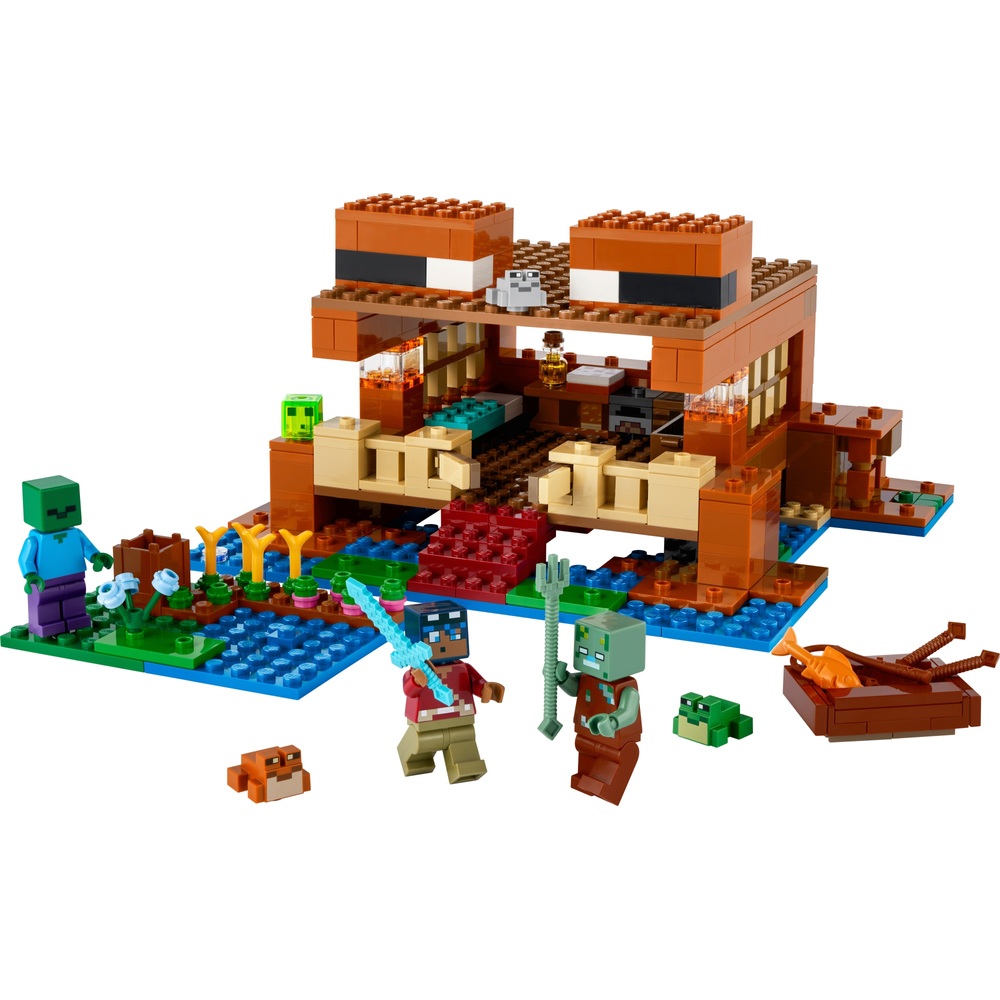 LEGO Minecraft 21256 Das Froschhaus-Spielzeug mit Tierfiguren-Set