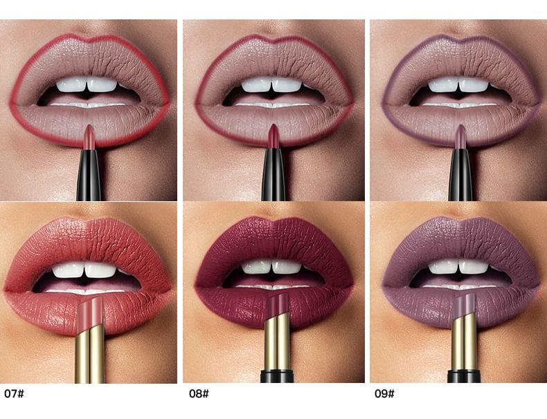 Pudaier - Duo Lipliner & Matte Lippenstift - 16 Kleuren