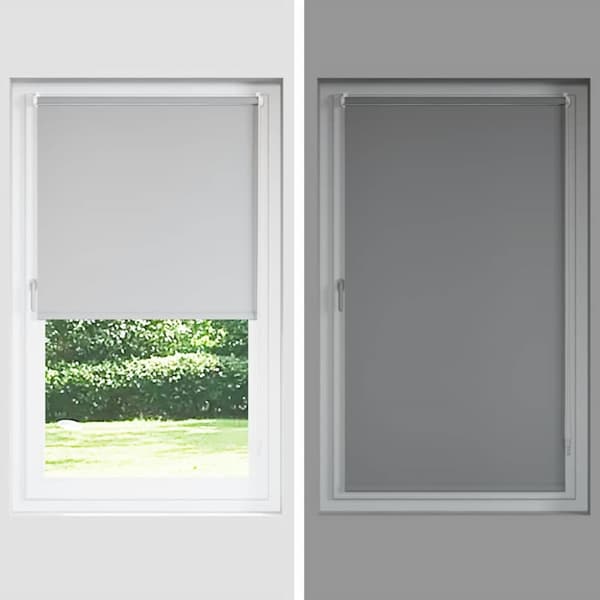 vidaXL Rullegardin lystette 40x130 cm stoff bredde 35,7 cm polyester