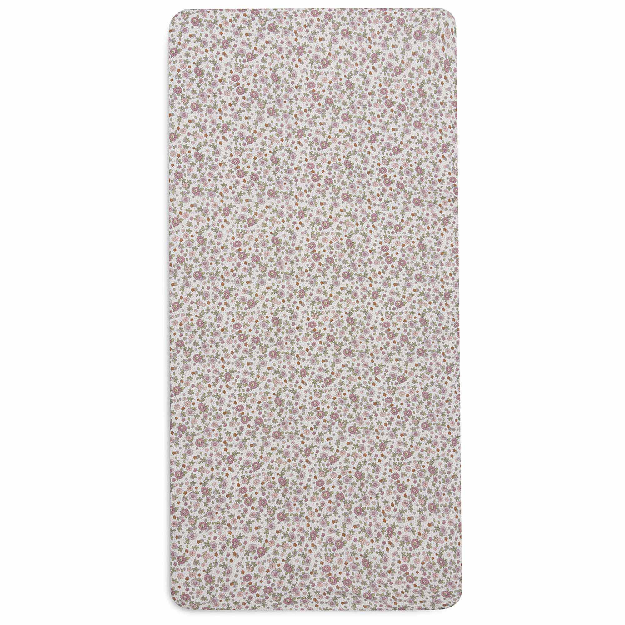 Jollein wieg hoeslaken retro flowers wit