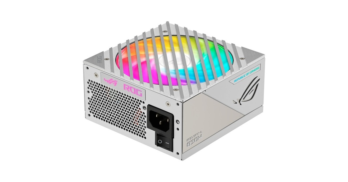 ASUSROG Loki SFX-L Platinum modulaire 850 watt voeding   (Wit, 1x 12V-2x6, 3x PCIe)