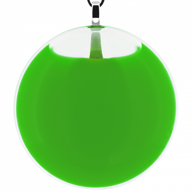 Pendentif en verre soufflé - Galet Giga Milk
