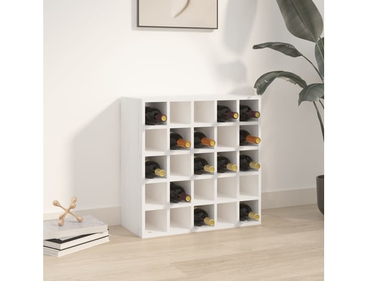 VIDAXL - Armoire à vin blanc 56x25x56 cm bois de pin massif