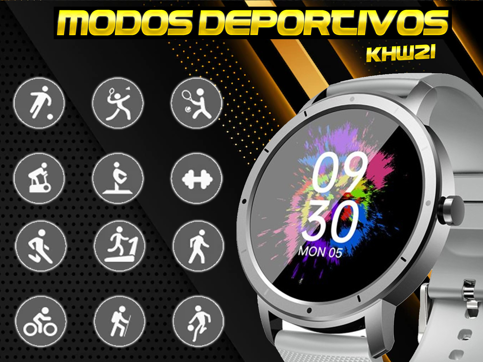 Relógio inteligente esportivo Klack Hw21 IP67
