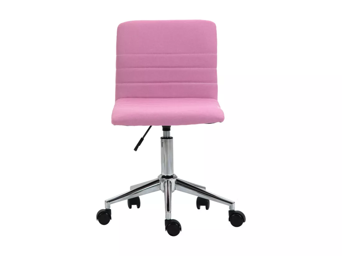 SVITA LINUS chaise de bureau chaise pivotante pour enfant chaise de bureau chambre d'enfant revêtement en tissu rose