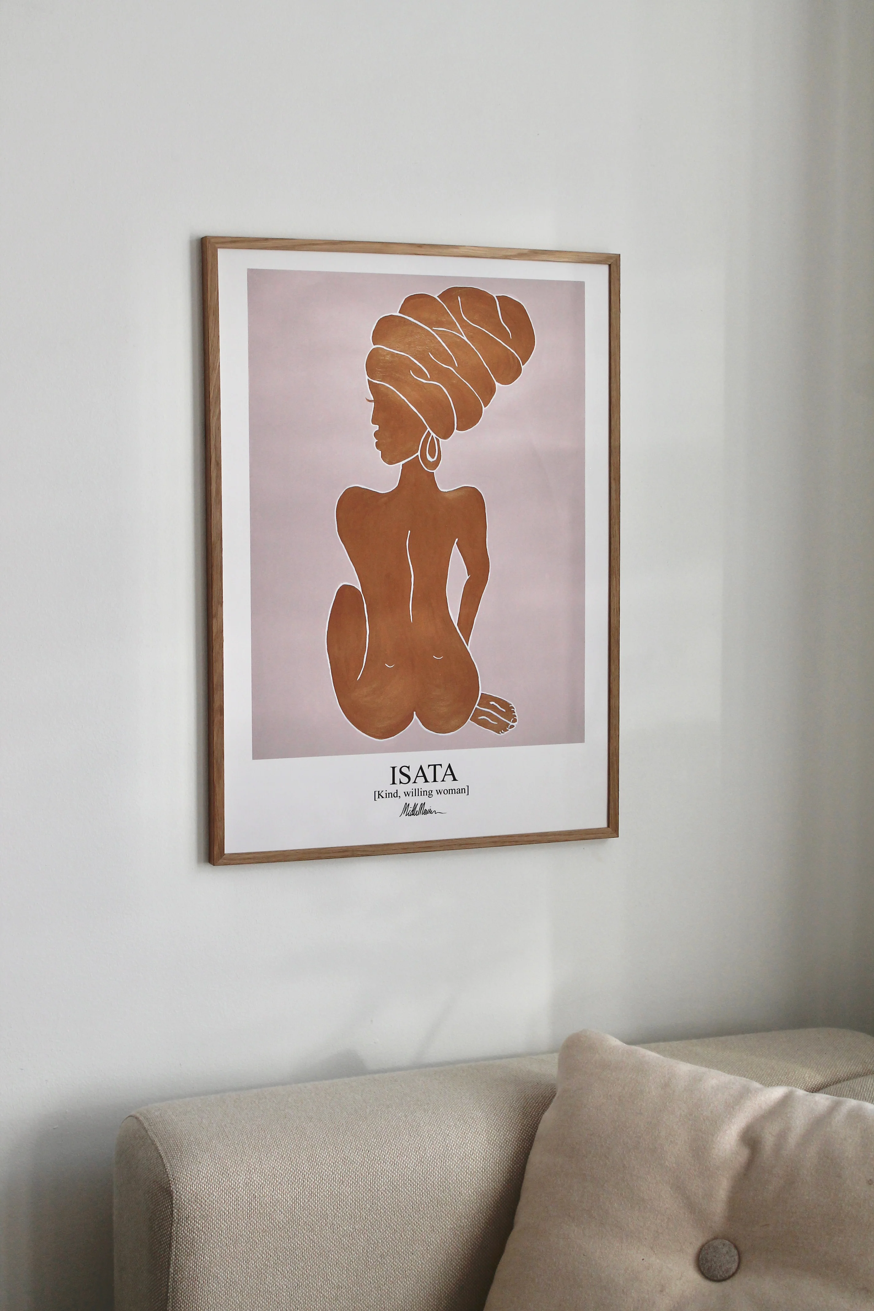 Poster & Frame  Morais Artworks Isata plakat - Orange