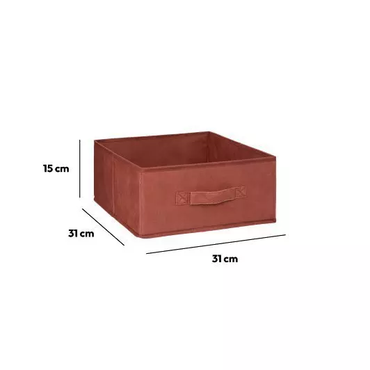 Panier de rangement (31 x 15 cm) Velours Terre de Sienne