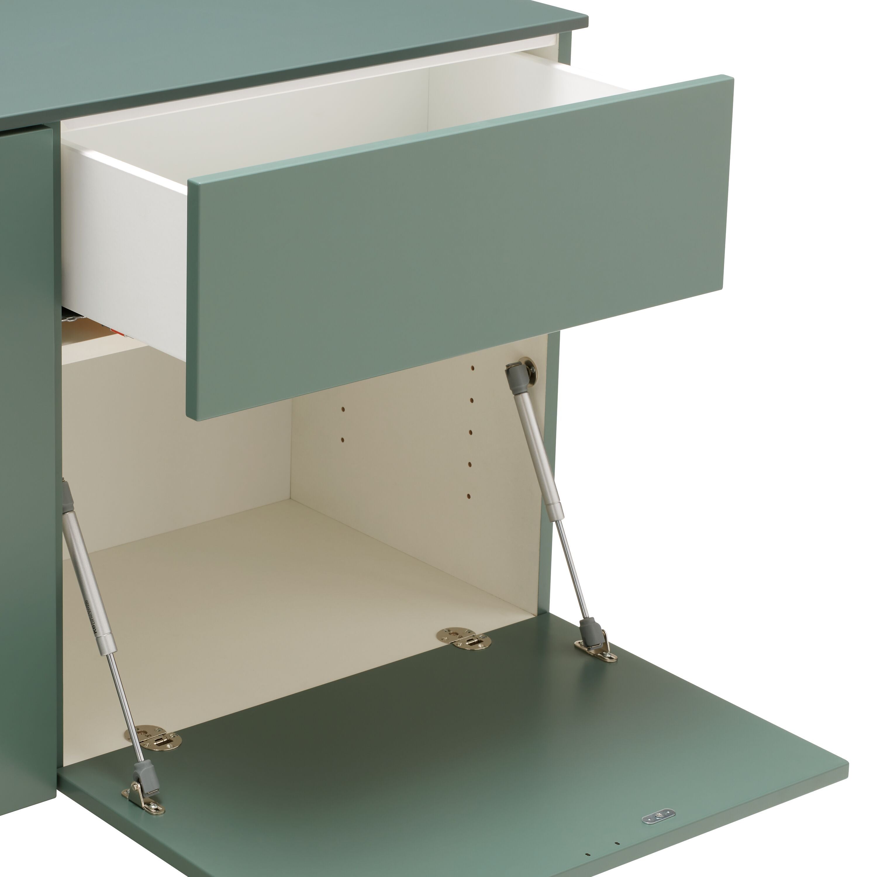 TILL Sideboard - Grün / B: 140.0 cm x T: 41.0 cm x H: 83.8 cm