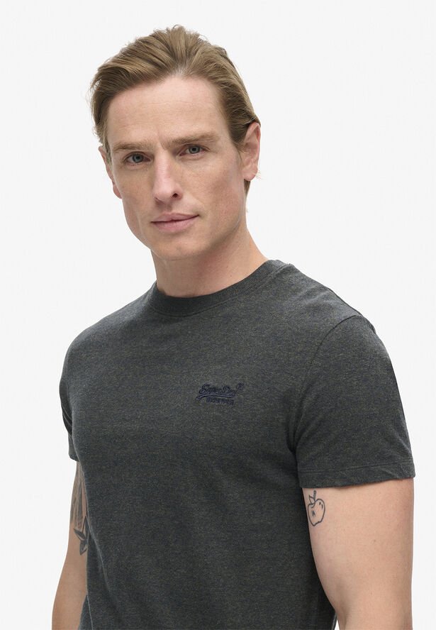 Superdry ESSENTIAL LOGO EMB TEE Eclipse navy/olive feeder