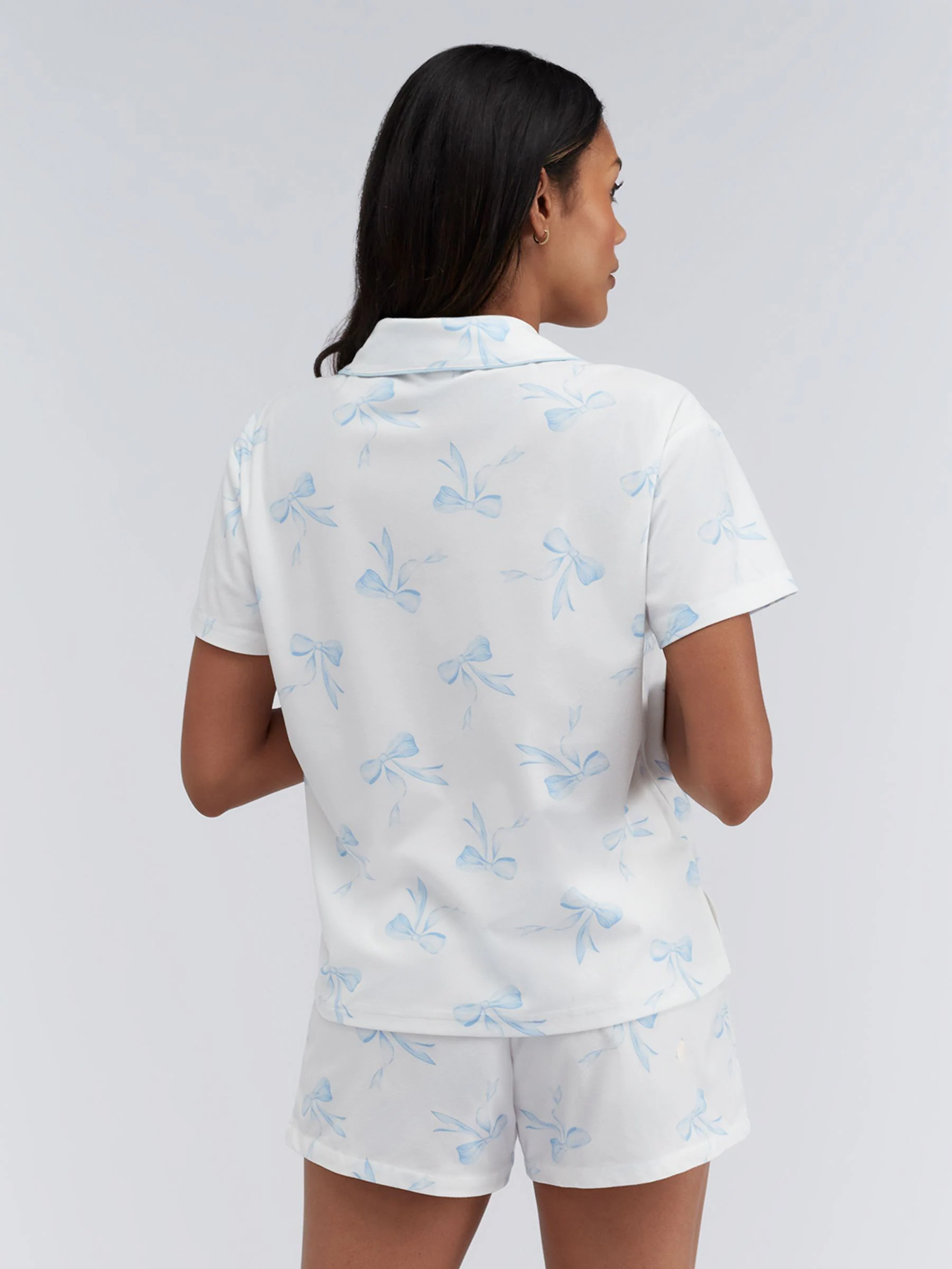 Wit/blauwe strik print - Boux Avenue Pyjamas In a Bag