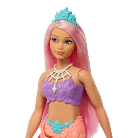 Barbie Dreamtopia Meerjungfrau-Puppe (kurvig, rosafarbenes Haar)