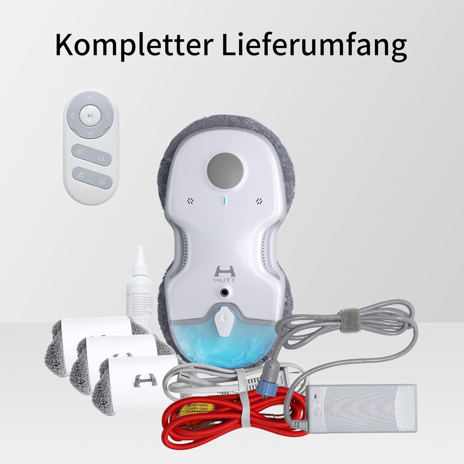 HUTT C7 Fensterputzroboter mit Sprühfunktion (HUTTHINK 5.0 intelligenten Frequenzsteuerung & Routenplanung, 80ml Wasser-/reinigungstank, schnelle 0,05m/s Reinigungsgeschwindigkeit, Sicherheits-Akku)