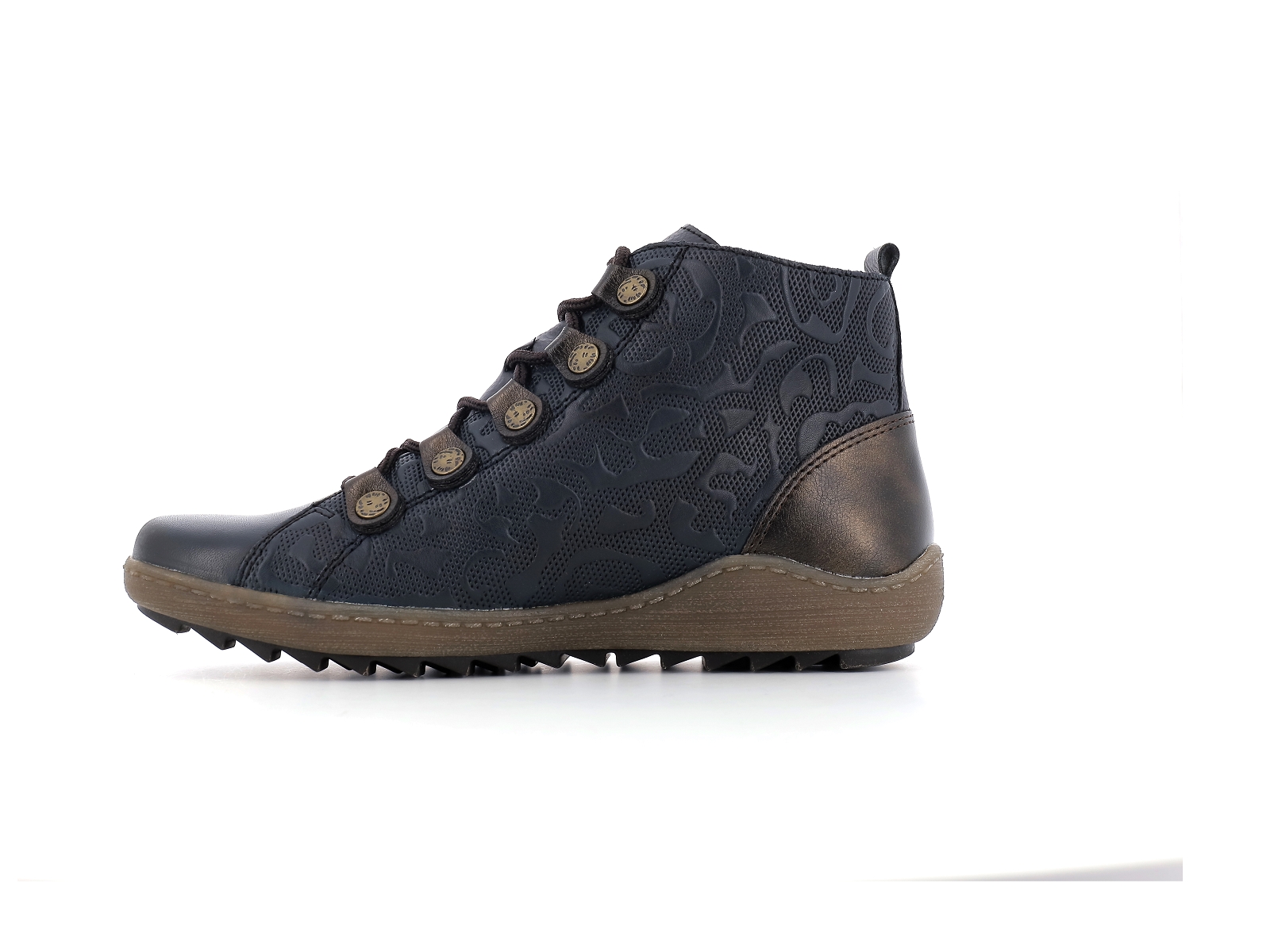 Remonte-R1488 Matières combinées Bleu