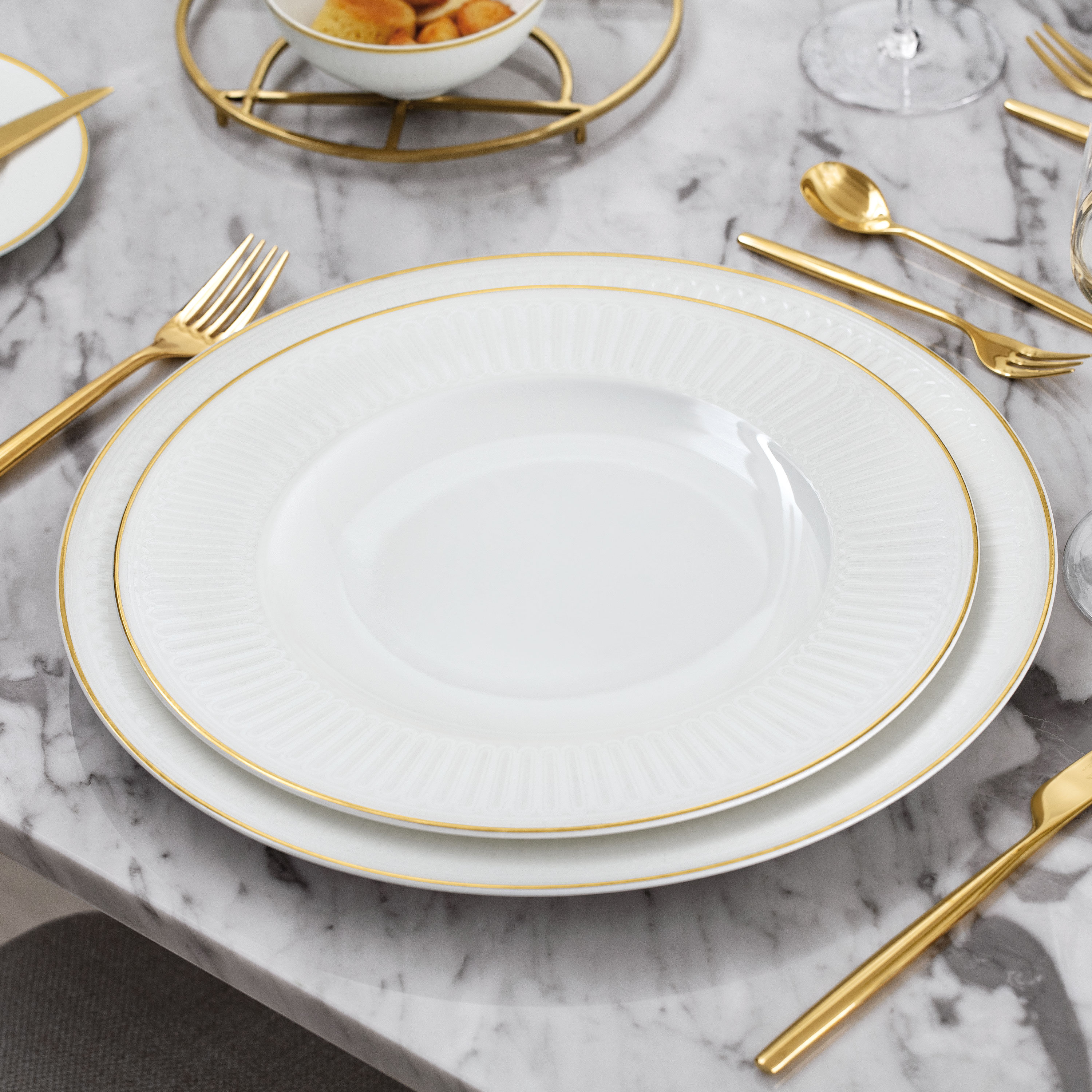Chateau Septfontaines Serving tray White, 13.3'', Premium Bone Porcelain