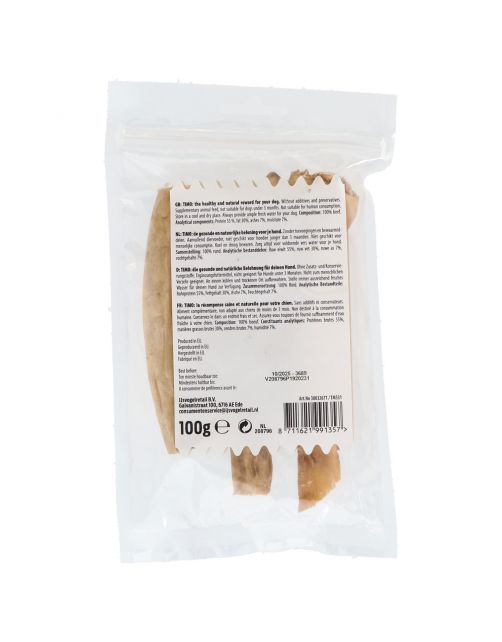 Timo Runderstaart - Hondensnacks - Rund 100 g Bruin