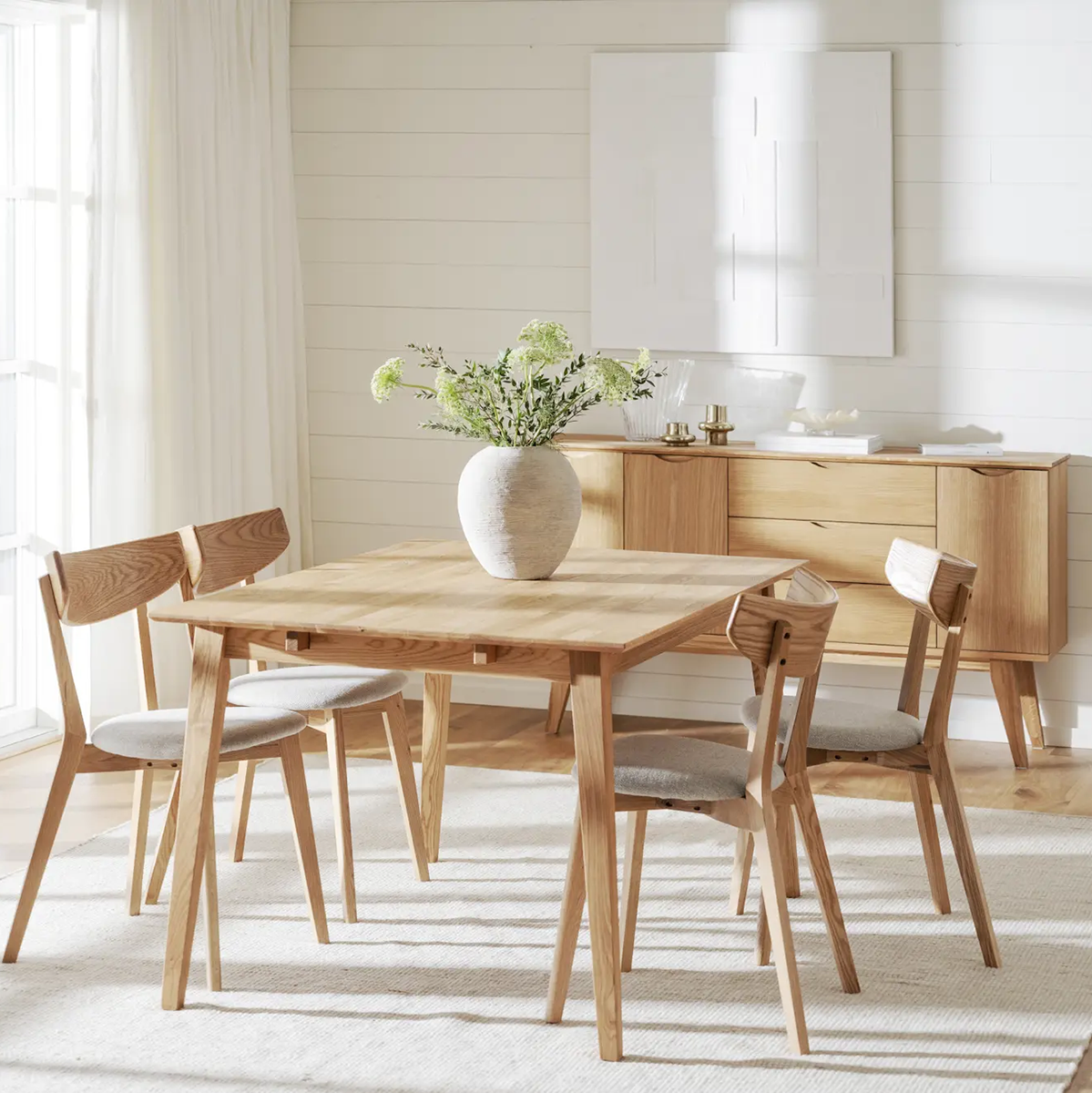 Eetkamerstoel eikenhouten Ami Naturel eiken - grijs