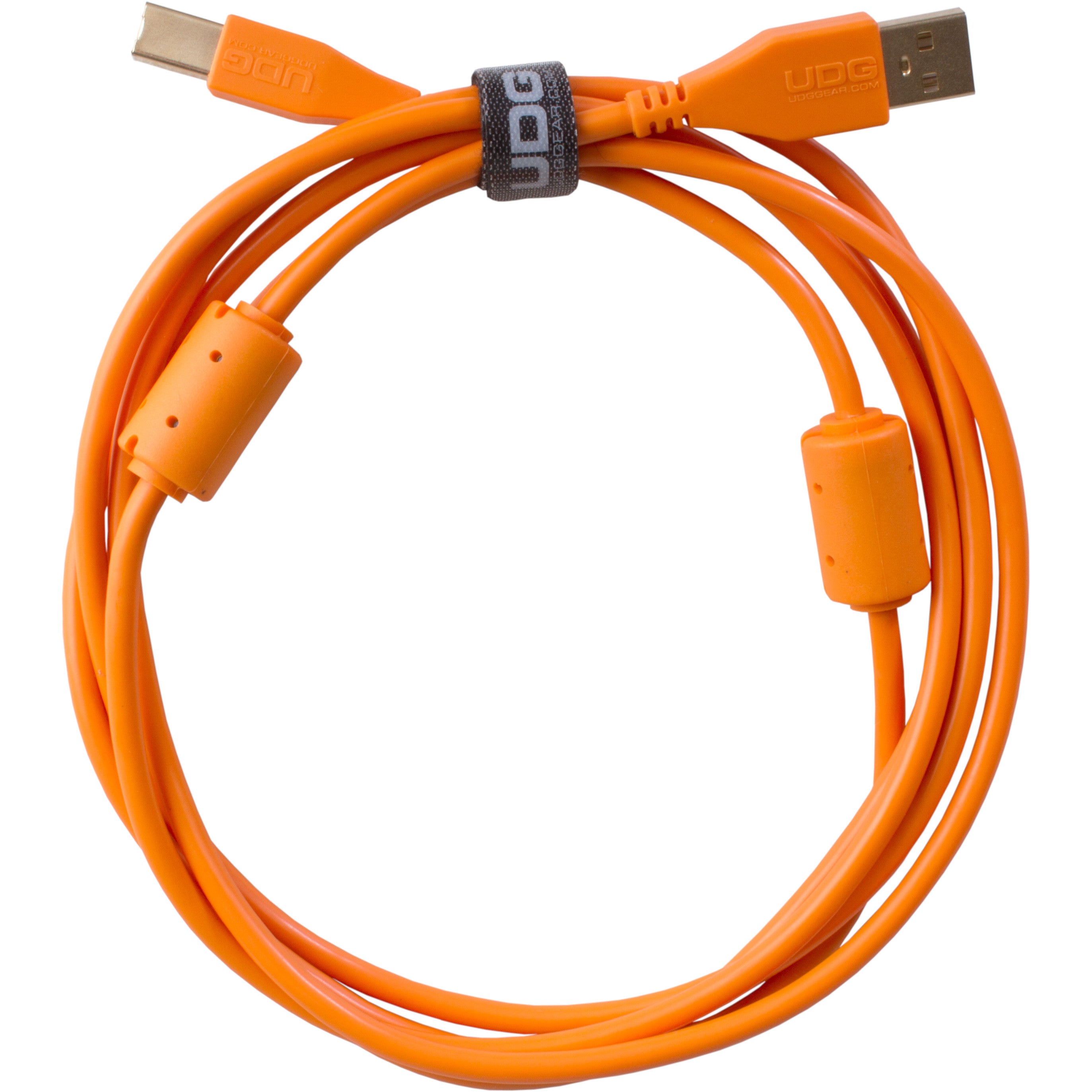 UDG U95001OR audio kabel USB 2.0 A-B recht oranje 1m