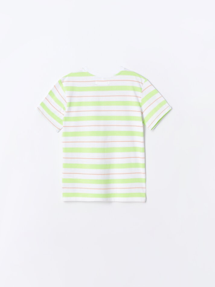 Pacote com 4 camisetas de manga curta sortidas - Verde Fluorescente
