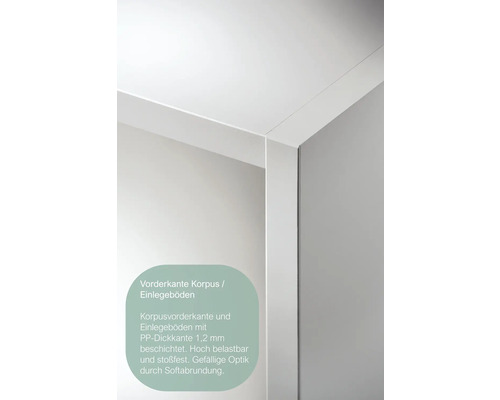 Badkamermeubelset NOBILIA Programma 2 BxHxD 210 x 169,1 x 48,7 cm, fronten hoogglans grijs, met wastafelmeubel en 3-deurs spiegelkast met ledverlichting, onderkast, halfhoge kast, greep mat chroom, 277