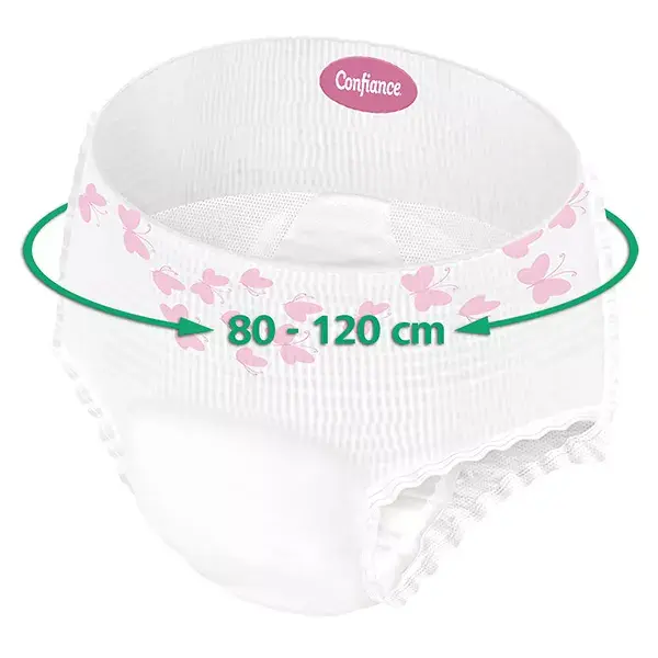 Calcinha feminina Hartmann Confiance com 5 gotas de Aloe Vera, tamanho M, 8 unidades