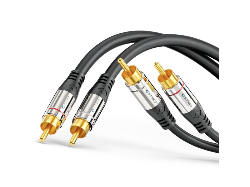 sonero Audio-Kabel Cinch - Cinch 1 m sonero 2x Cinch Stereo Audio Kabel
