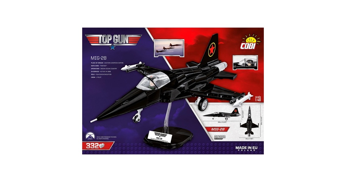 COBITop Gun - MIG-28 Constructiespeelgoed  (Schaal 1:48)