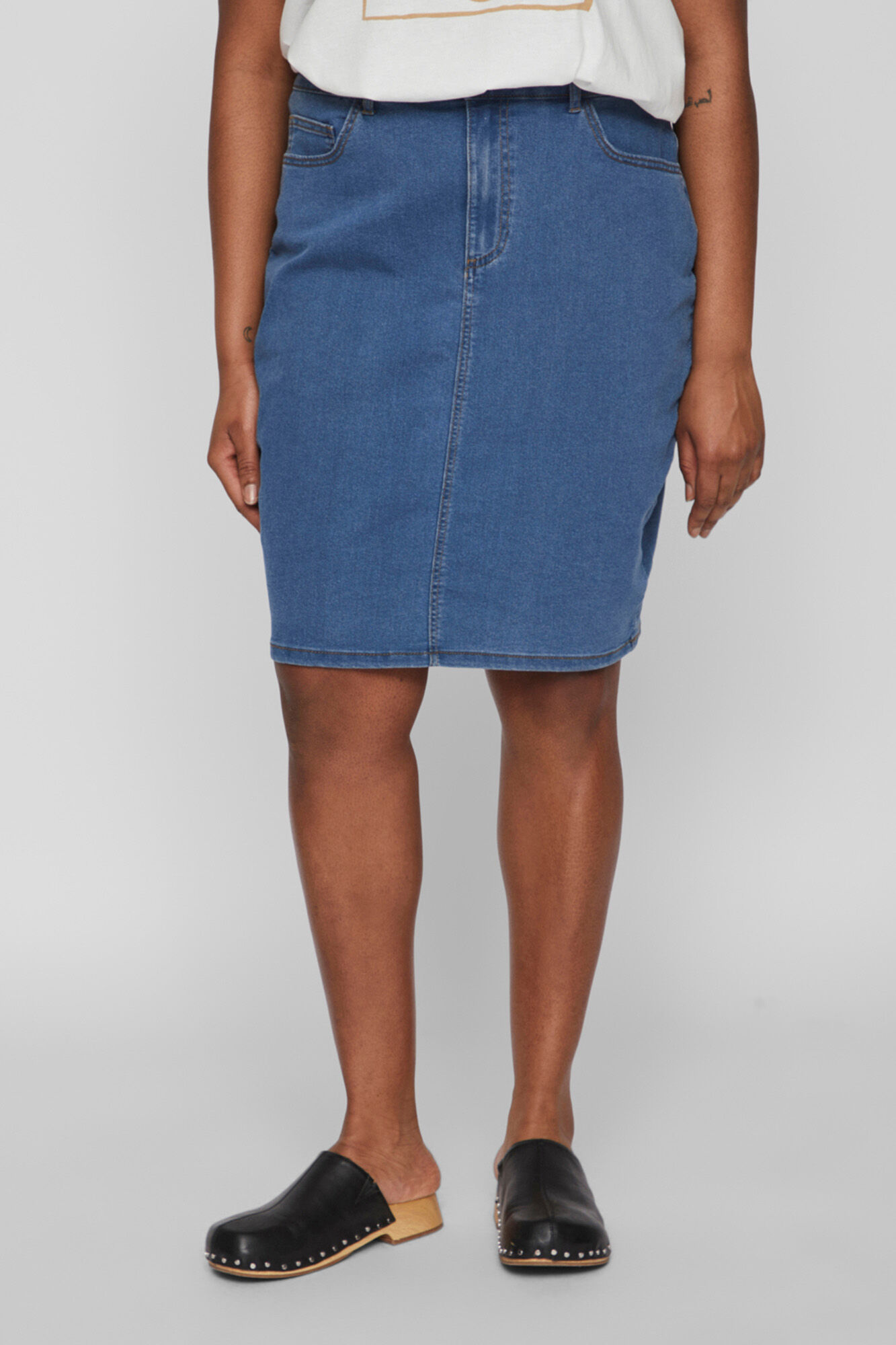 Inspirada na saia jeans Vila - Azul
