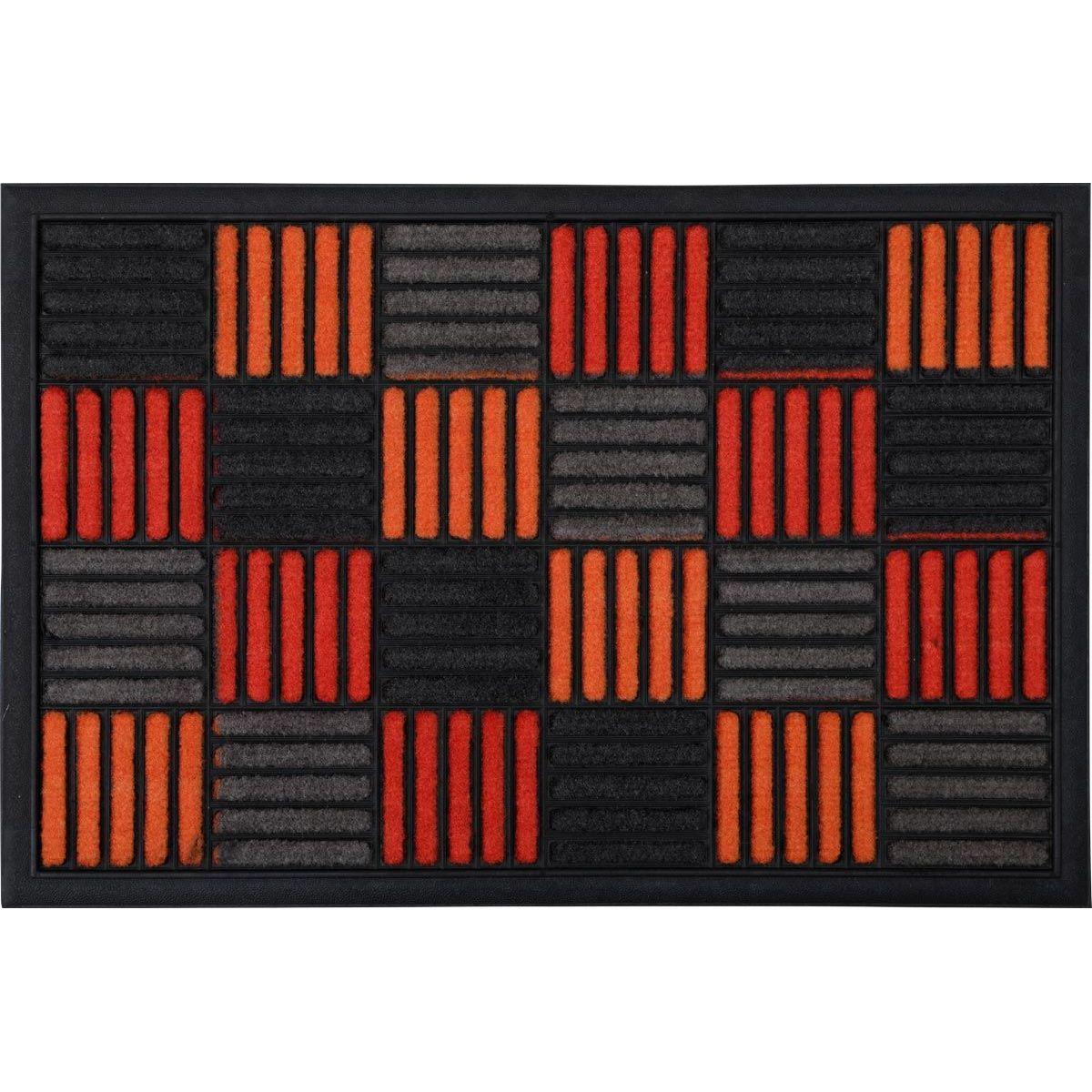 TAPIS CAROLL 40X60CM NYLON CAOUTCHOUC ORANGE