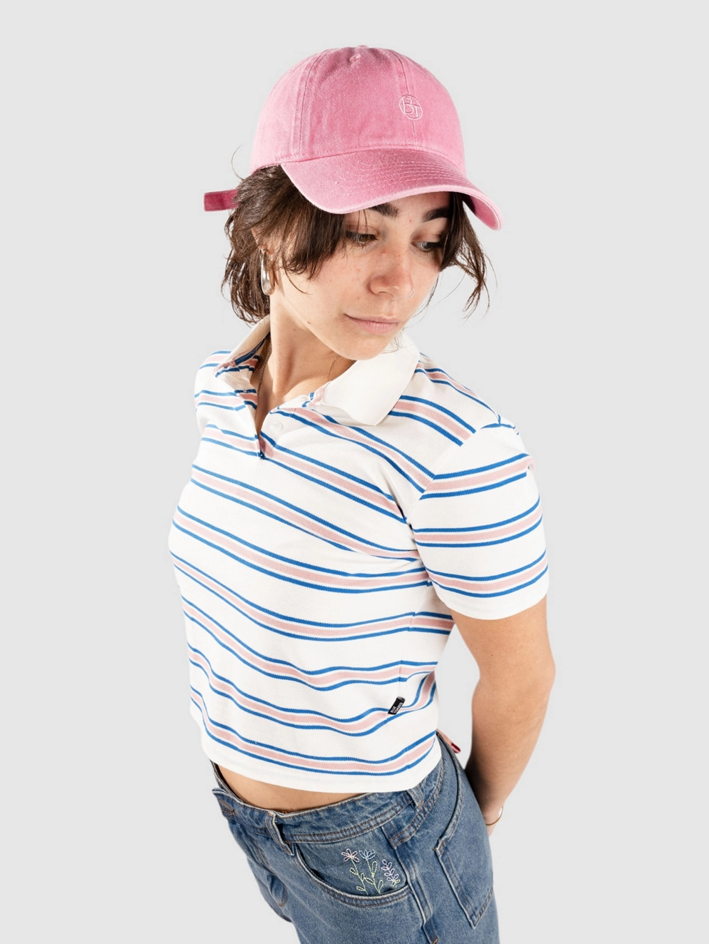 Blue Tomato Striped Polo off white striped