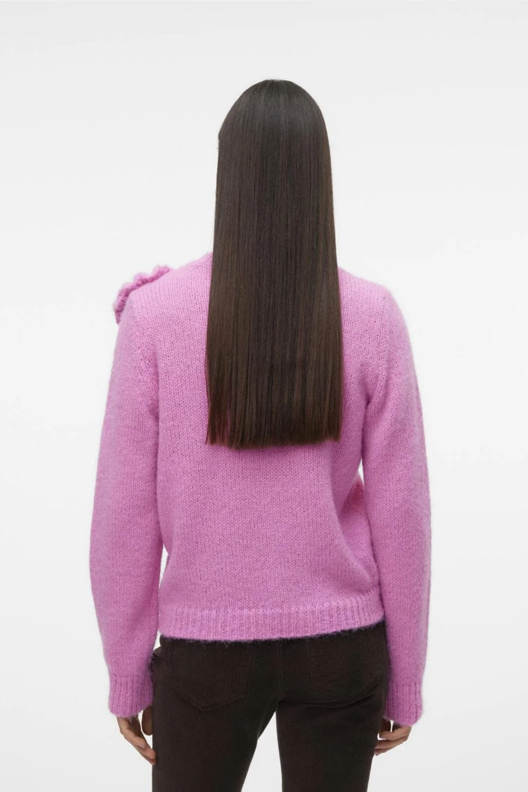 Vero Moda Vmadia Ls O-Neck Flower Pullover 4572643 fuchsia pink