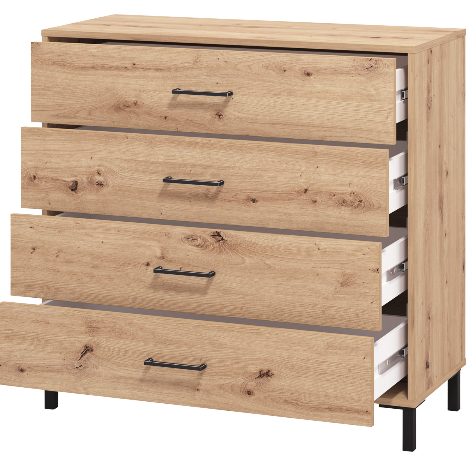 Kommode Vienna, Dekor Eiche Artisan, 93 x 90 x 40 cm