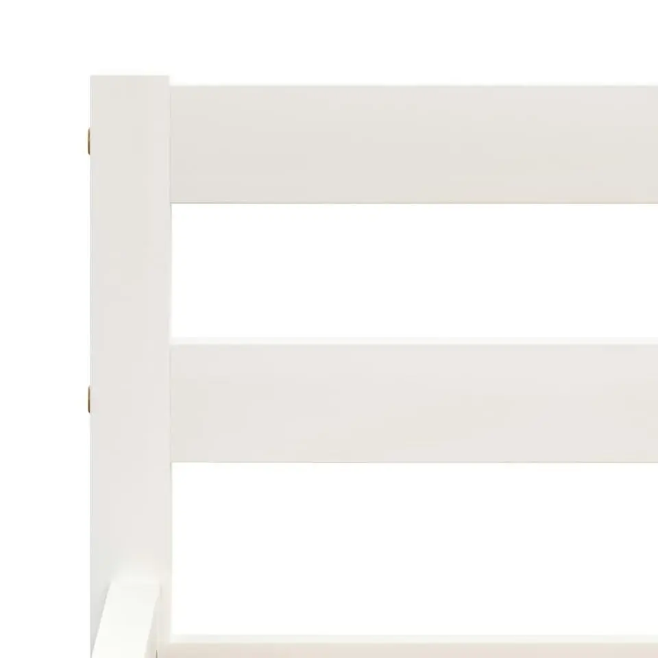 vidaXL - Bed frame met hoofdeinde - Wit - Massief grenenhout - 140x200 cm