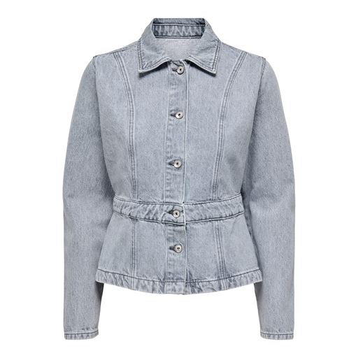 ONLY Dana Fitted Denimjakke, Light Grey Denim, S