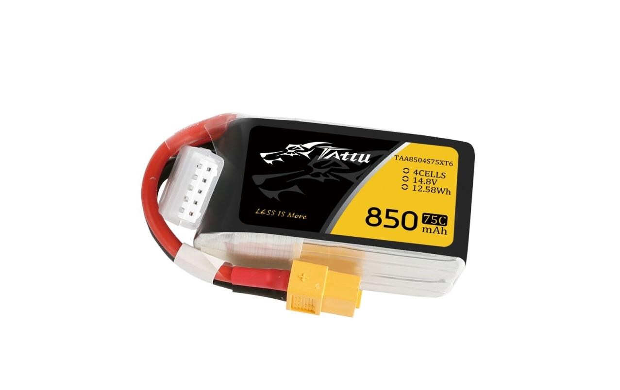 RC-Akku LiPo 850 mAh 14.8 V 75C4S LiPo Akku für Multikopter mit XT60 Stecker