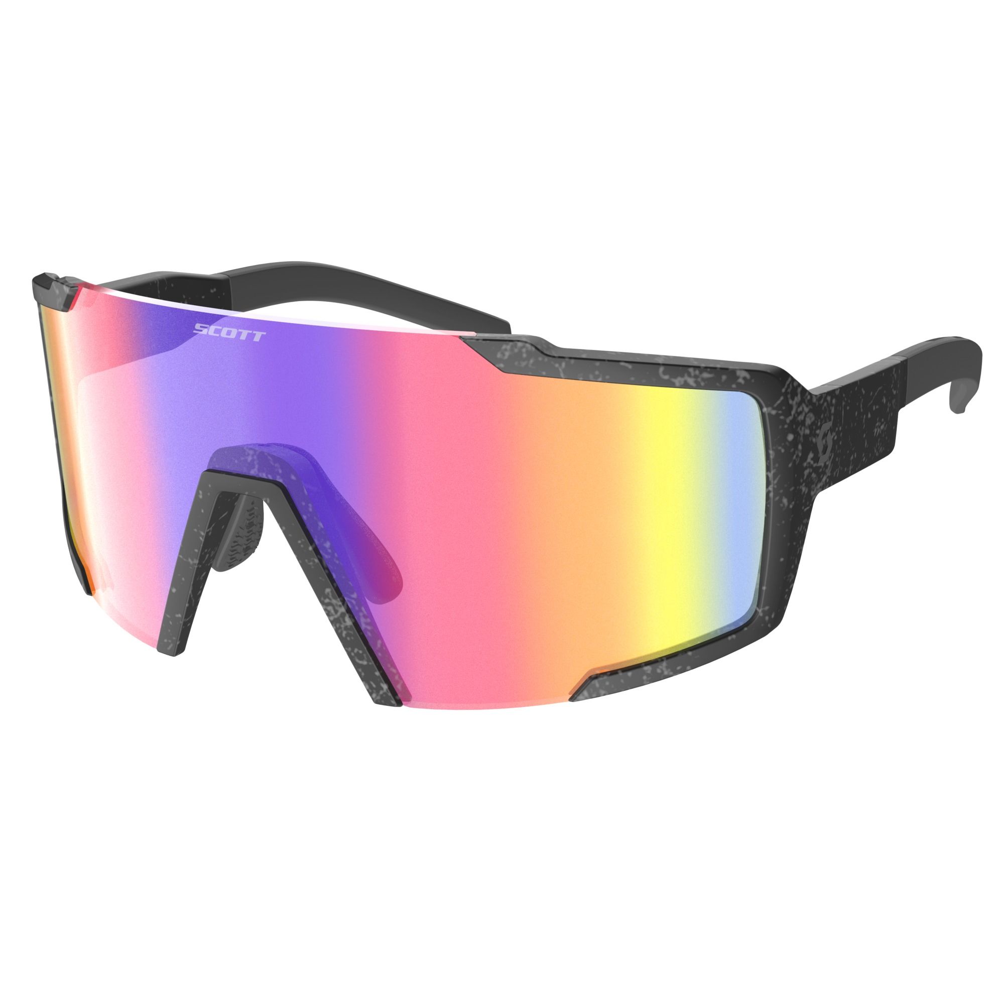 SCOTT Shield Cykelbriller Sort Marmor/Teal Chrome