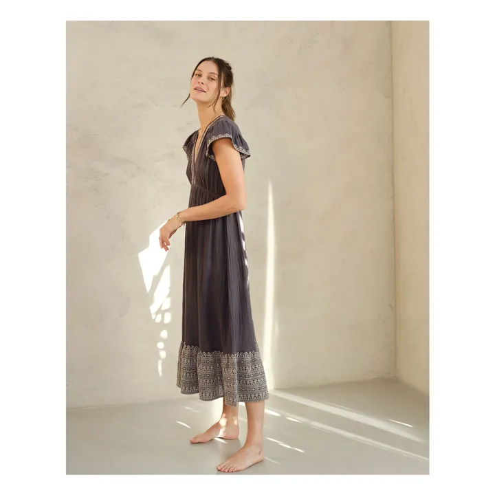M.A.B.E. Robe Longue Cella  | Noir