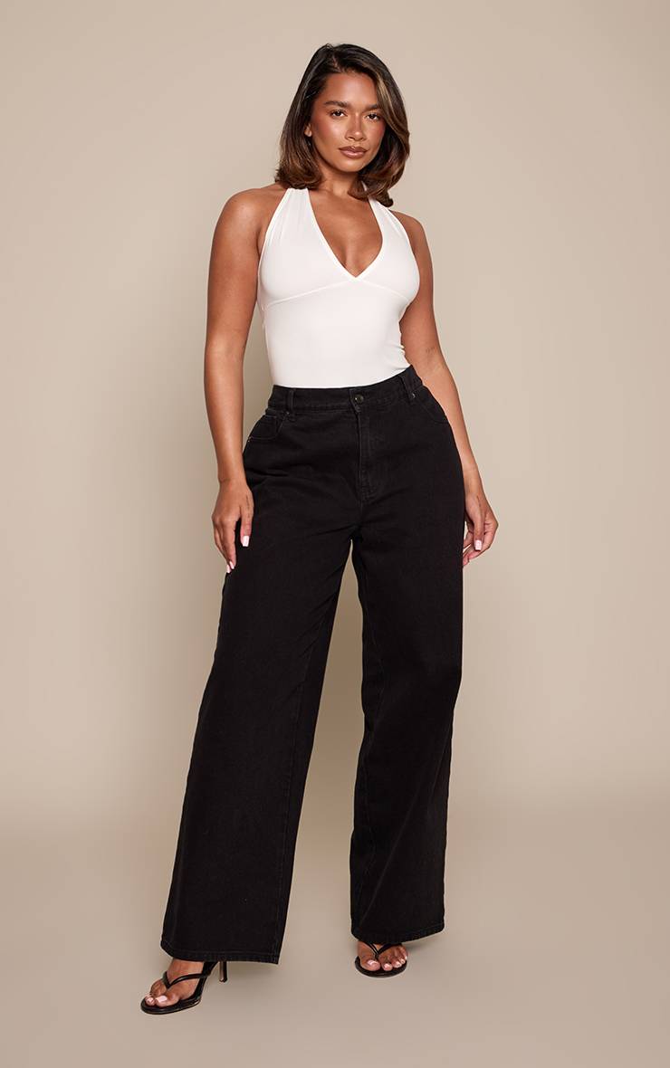 Blanc Body Sculptant Col Halter Gainant