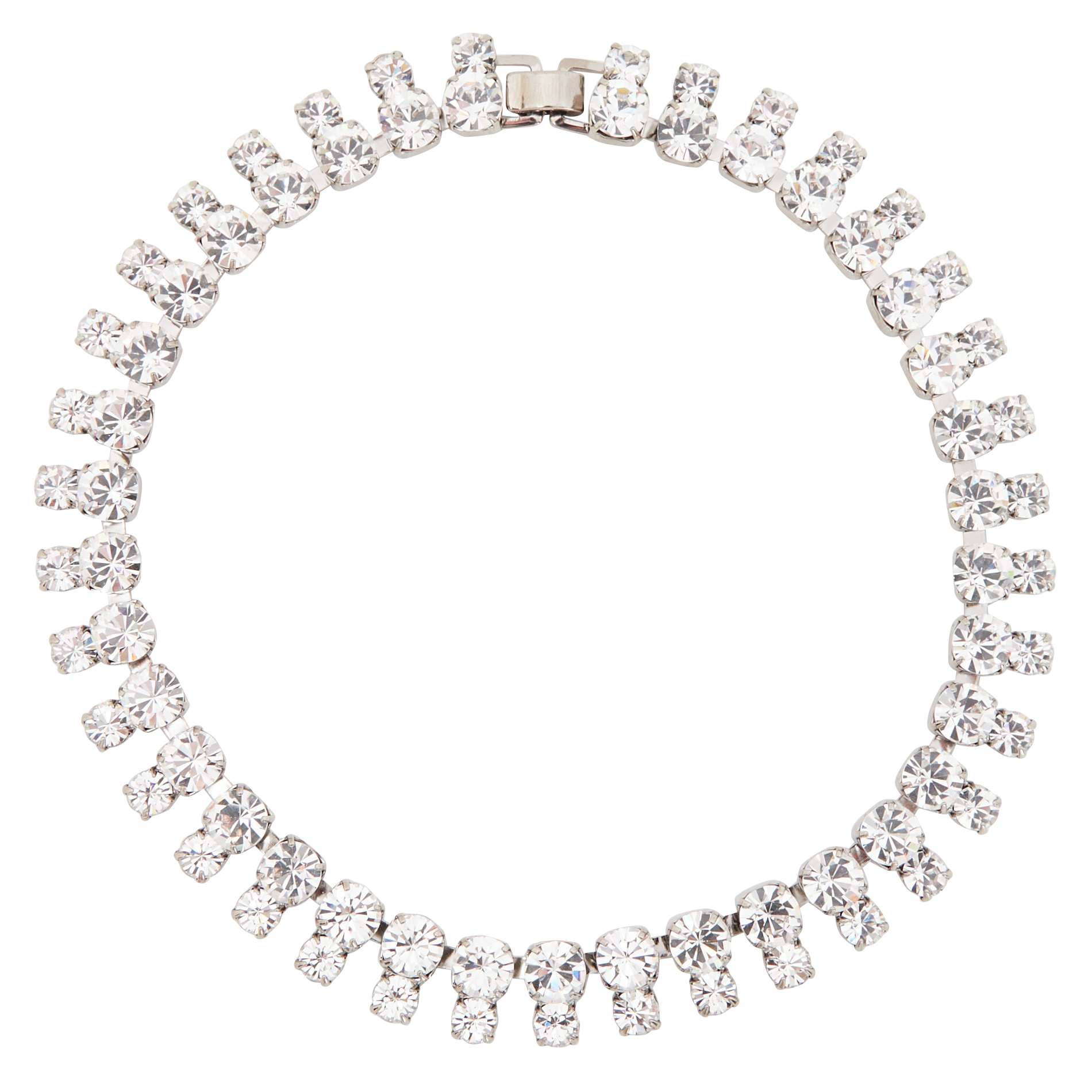 Collier ras de cou cristaux | Blanc