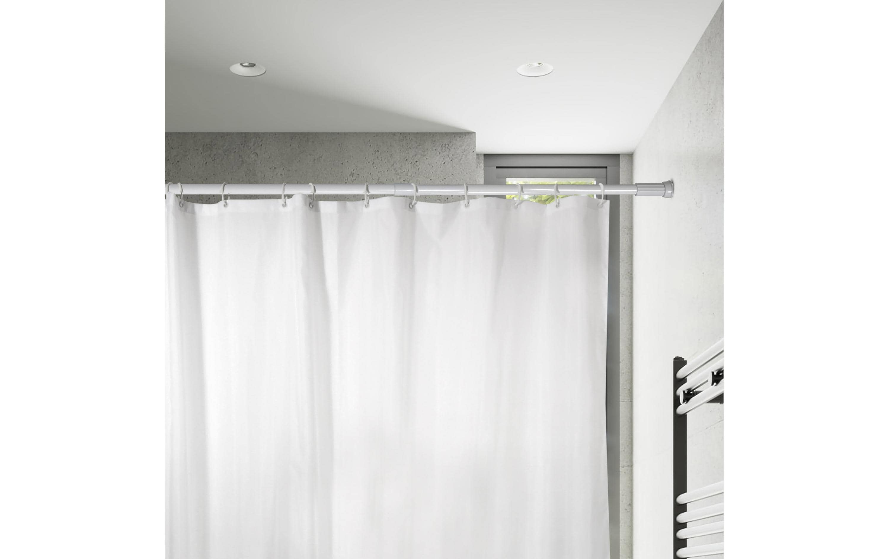 Duschvorhangstange 70 - 120 cm, WeissAusziehbare Duschvorhangstange