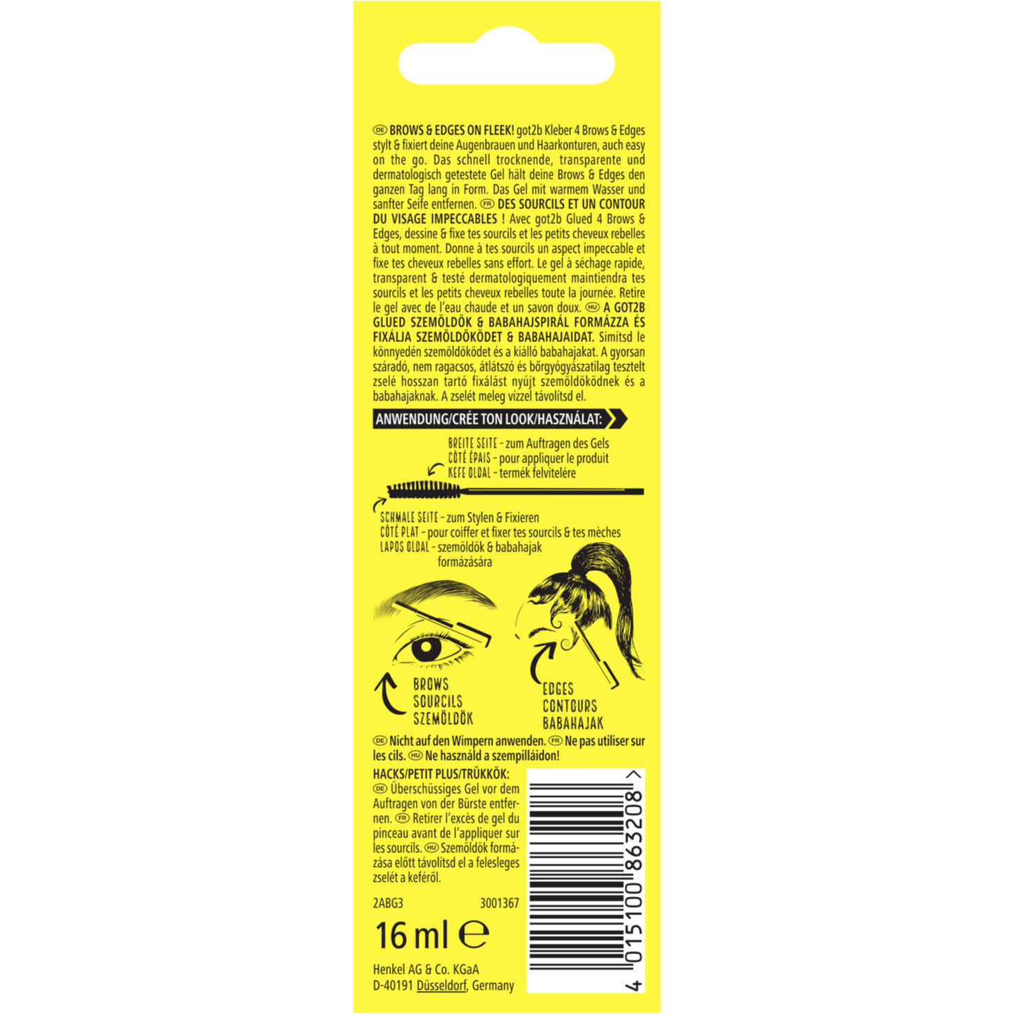got2b 2in1 Styling Gel Glued 4 Brows & Edges