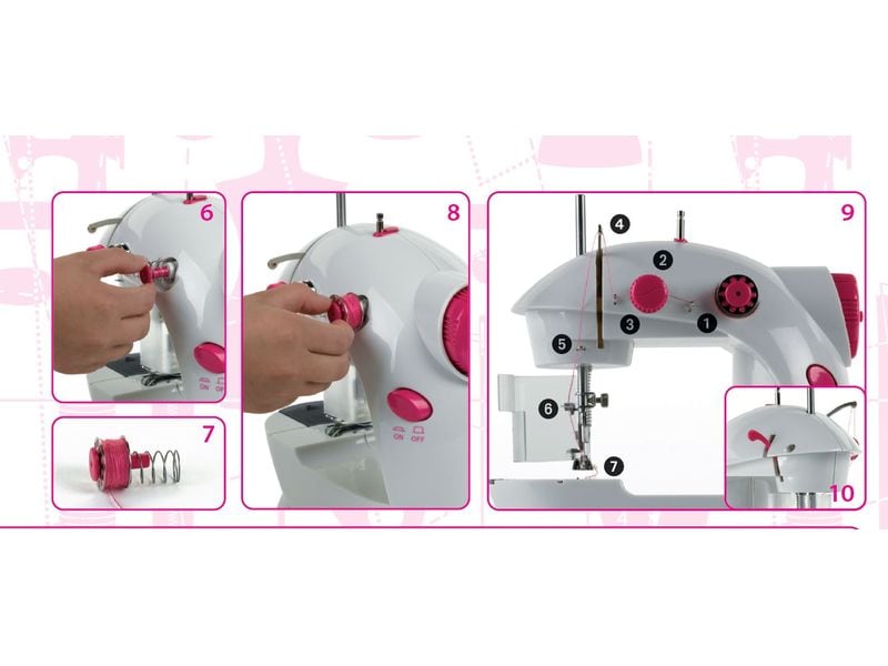 Klein-Toys Kinder-Nähmaschine Spiel-Nähset