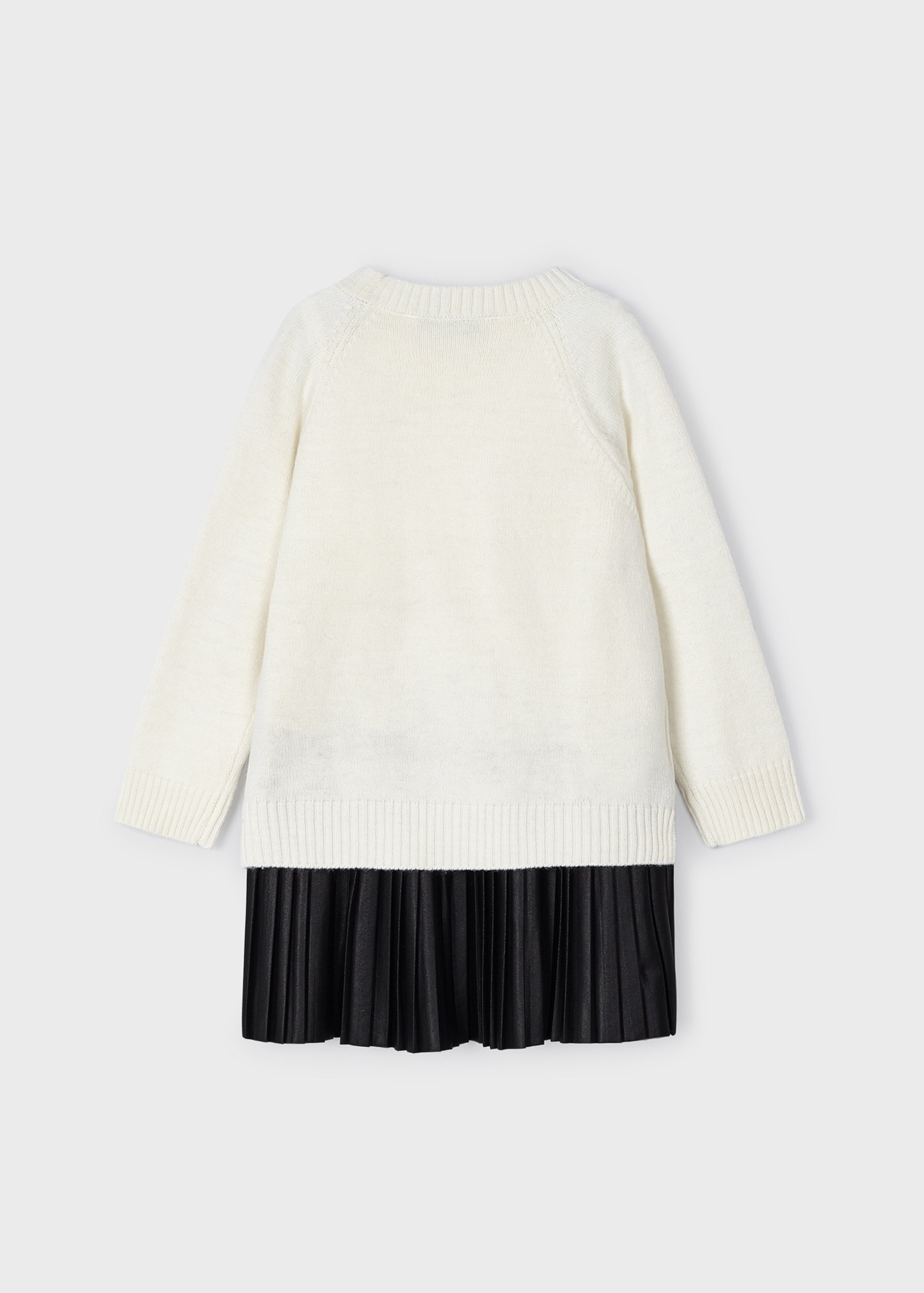 Vestido infantil com suéter em intársia