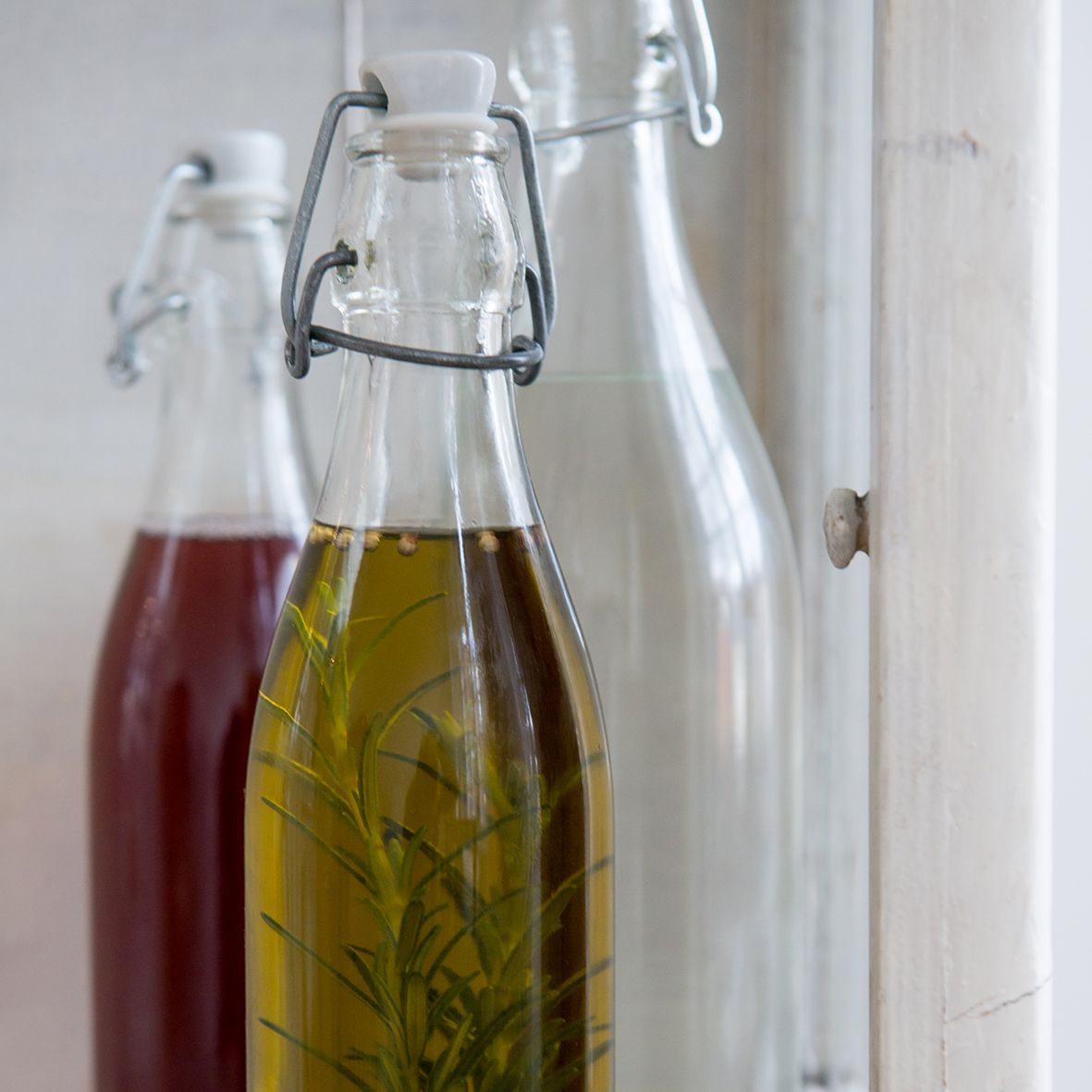 Beugelfles, glas, 1 l