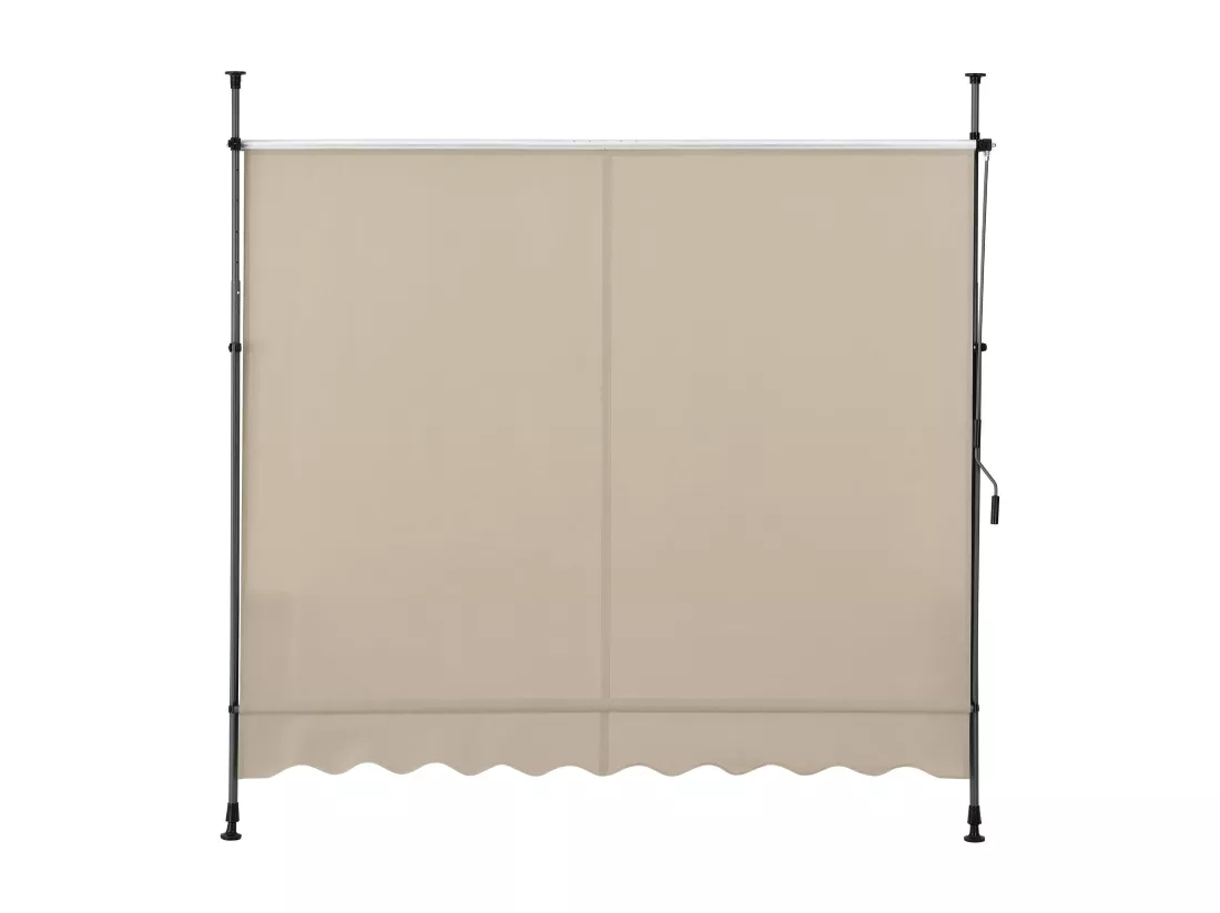 Brise-soleil pare-soleil métal et métal argentée 250 x 120 x 300 cm 03_0001122