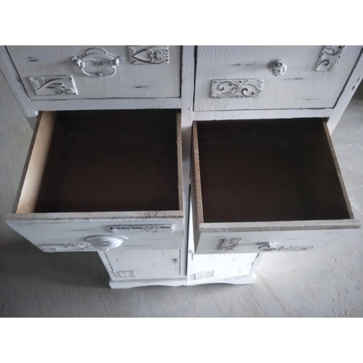 Pegane Commode bois - Blanc