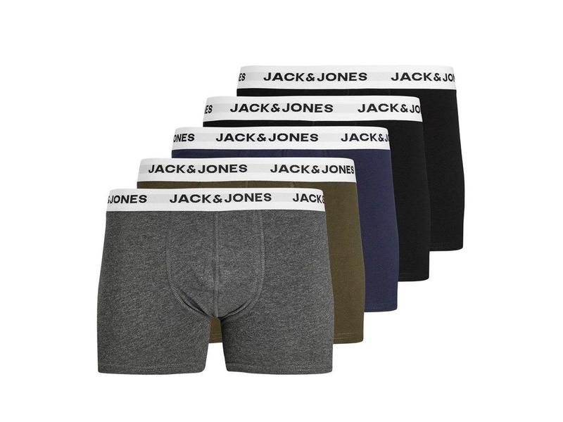 JACK&JONES Unterhosen Herren, 5-er Pack, Mehrfarbig, XL Kurze Boxershorts