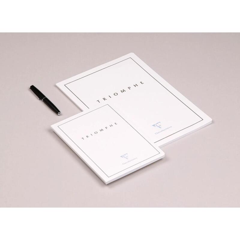 Triomphe GOLD carnet piqûre textile A5 96 pages ligné papier blanc 90 g - Blanc